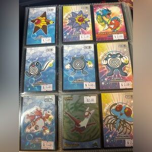 Pokemon Card Set with Blue and Red Accents